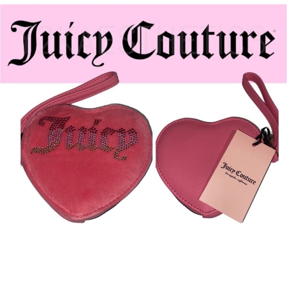 Juicy Couture Heart Be Classic Heart Wallet Pink Velvet‎